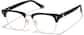 Angle view of Scorpio Browline Eyeglasses 1918421 in Black and Gold thumbnail