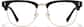 Front view of Scorpio Browline Eyeglasses 1918421 in Black and Gold thumbnail
