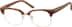 Tiburon Browline Eyeglasses 192215 in Brown