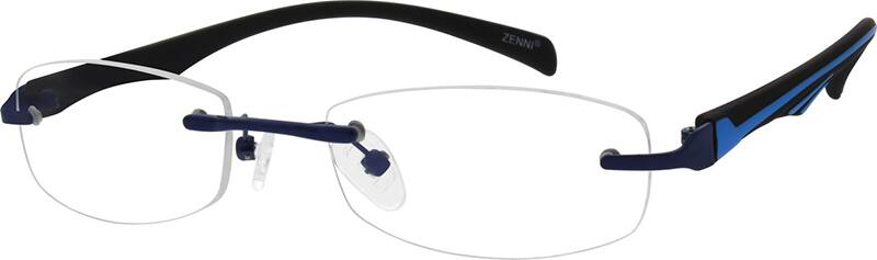 Blue Rimless Glasses #192516 | Zenni Optical