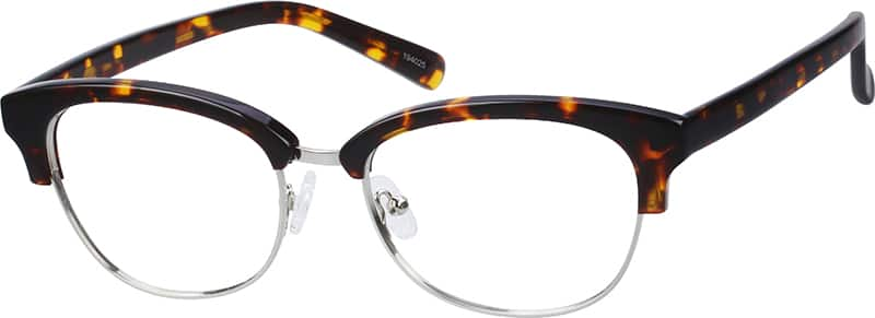 Angle view of Browline Glasses 194025 in Tortoiseshell