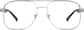 Front view of Sunset Aviator Sunglasses 194111 in Silver thumbnail