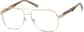 Angle view of Sunset Aviator Sunglasses 194114 in Gold thumbnail