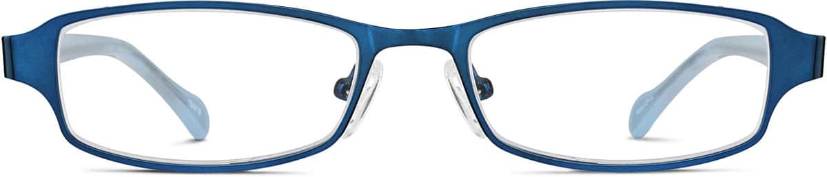 Front view of Kids’ Rectangle Glasses 194416 in Blue