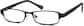 Angle view of Kids’ Rectangle Glasses 194421 in Black thumbnail