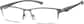 Angle view of Rectangle Glasses 195312 in Gray thumbnail