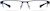 Front view of Rectangle Glasses 195316 in Blue thumbnail
