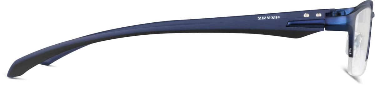 Side view of Rectangle Glasses 195316 in Blue