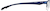 Side view of Rectangle Glasses 195316 in Blue thumbnail