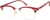 Angle view of Bravo Browline Glasses 195418 in Red thumbnail