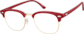 Angle view of Bravo Browline Glasses 195418 in Red thumbnail