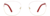 Front view of Bravo Browline Glasses 195418 in Red thumbnail