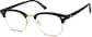 Angle view of Bravo Browline Glasses 195421 in Black thumbnail