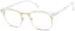 Angle view of Bravo Browline Glasses 195423 in Clear thumbnail