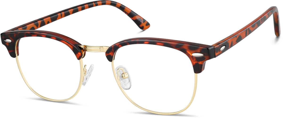 Angle view of Bravo Browline 195425 in Tortoiseshell