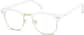 Angle view of Bravo Browline Glasses 195430 in White thumbnail