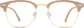 Front view of Bravo Browline Glasses 195433 in Orange Cream thumbnail