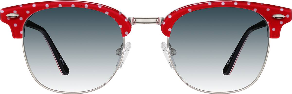 red browline glasses