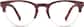 Front view of Browline Glasses 196018 in Red thumbnail