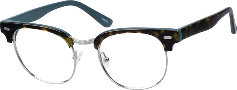 Angle view of Browline Glasses 196225 in Tortoiseshell