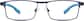 Front view of Rectangle Glasses 196916 in Blue thumbnail