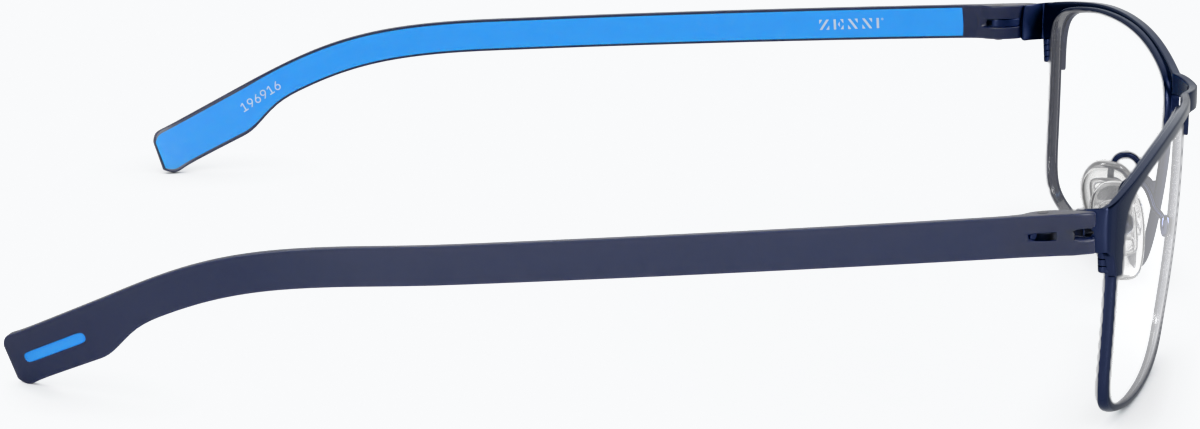 Side view of Rectangle Glasses 196916 in Blue thumbnail