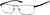 Angle view of Rectangle Glasses 196921 in Black thumbnail