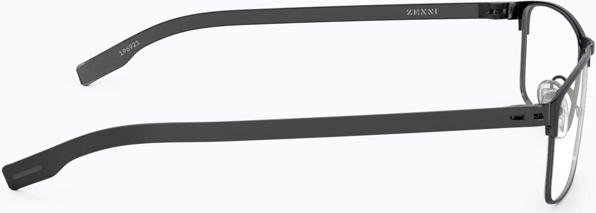 Side view of Rectangle Glasses 196921 in Black thumbnail