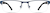 Front view of Rectangle Glasses 197316 in Blue thumbnail