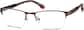 Angle view of Rectangle Glasses 197415 in Brown thumbnail