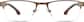 Front view of Rectangle Glasses 197415 in Brown thumbnail