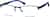 Angle view of Rectangle Glasses 197416 in Blue thumbnail
