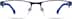 Rectangle Glasses 197416 in Blue