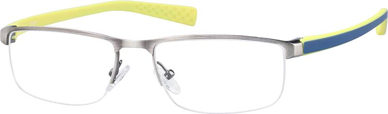 Silver Rectangle Glasses #197811 | Zenni Optical