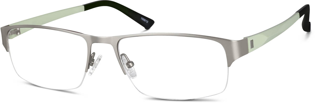 Zenni Mens Rectangle Prescription Glasses Gray Frame