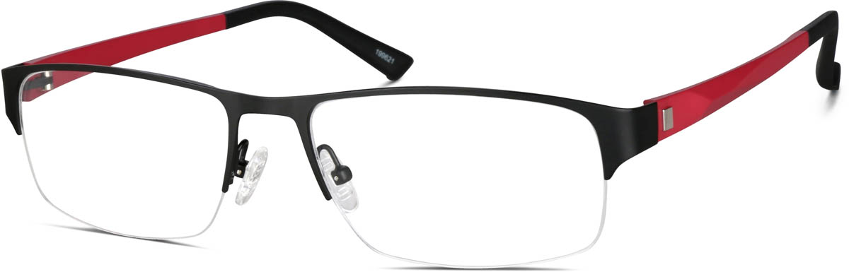Zenni Men's Rectangle Prescription Glasses Black Mixed Frame