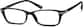 Angle view of Rectangle Glasses 200721 in Black thumbnail