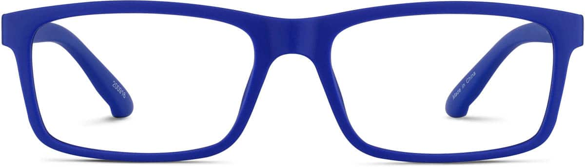 Front view of Rectangle Glasses 200916 in Blue