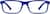 Front view of Rectangle Glasses 200916 in Blue thumbnail