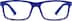 Rectangle Glasses 200916 in Blue