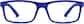 Front view of Rectangle Glasses 200916 in Blue thumbnail
