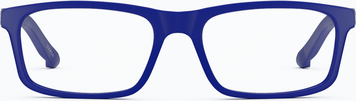 Front view of Rectangle Glasses 200916 in Blue thumbnail