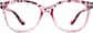 Front view of Square Glasses 2010017 in Pink thumbnail