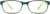 Front view of Kids' Rectangle Glasses 2010116 in Green thumbnail