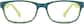 Front view of Kids' Rectangle Glasses 2010116 in Green thumbnail
