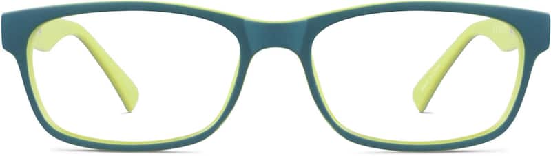 Green Kids' Rectangle Glasses