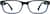 Front view of Kids' Rectangle Glasses 2010121 in Black thumbnail