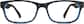 Front view of Kids' Rectangle Glasses 2010121 in Black thumbnail
