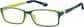 Angle view of Kids’ Rectangle Glasses 2010224 in Dark green thumbnail