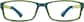 Front view of Kids’ Rectangle Glasses 2010224 in Dark green thumbnail